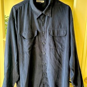 Men’s long sleeve soft material blue shirt